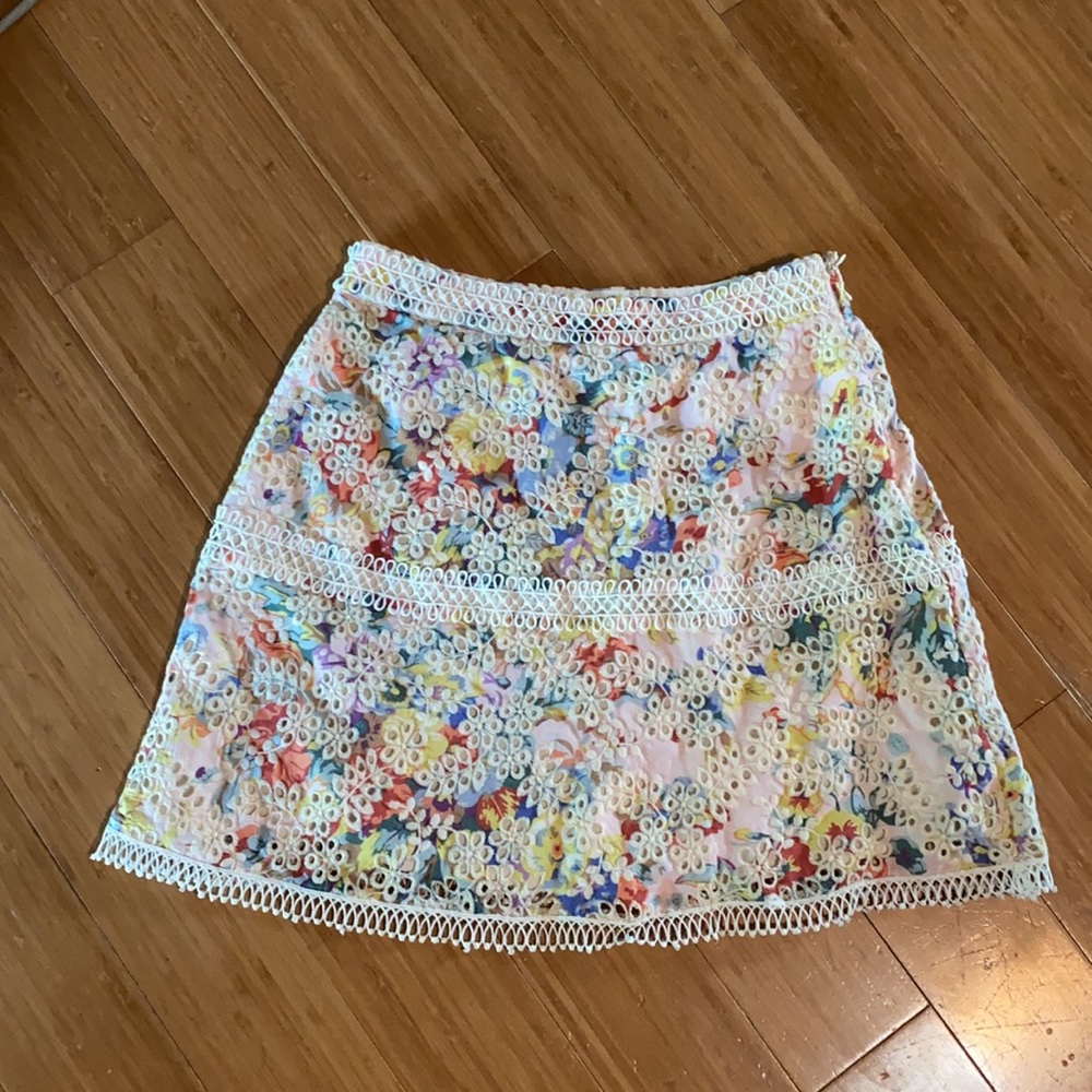 Cute floral eyelet skirt